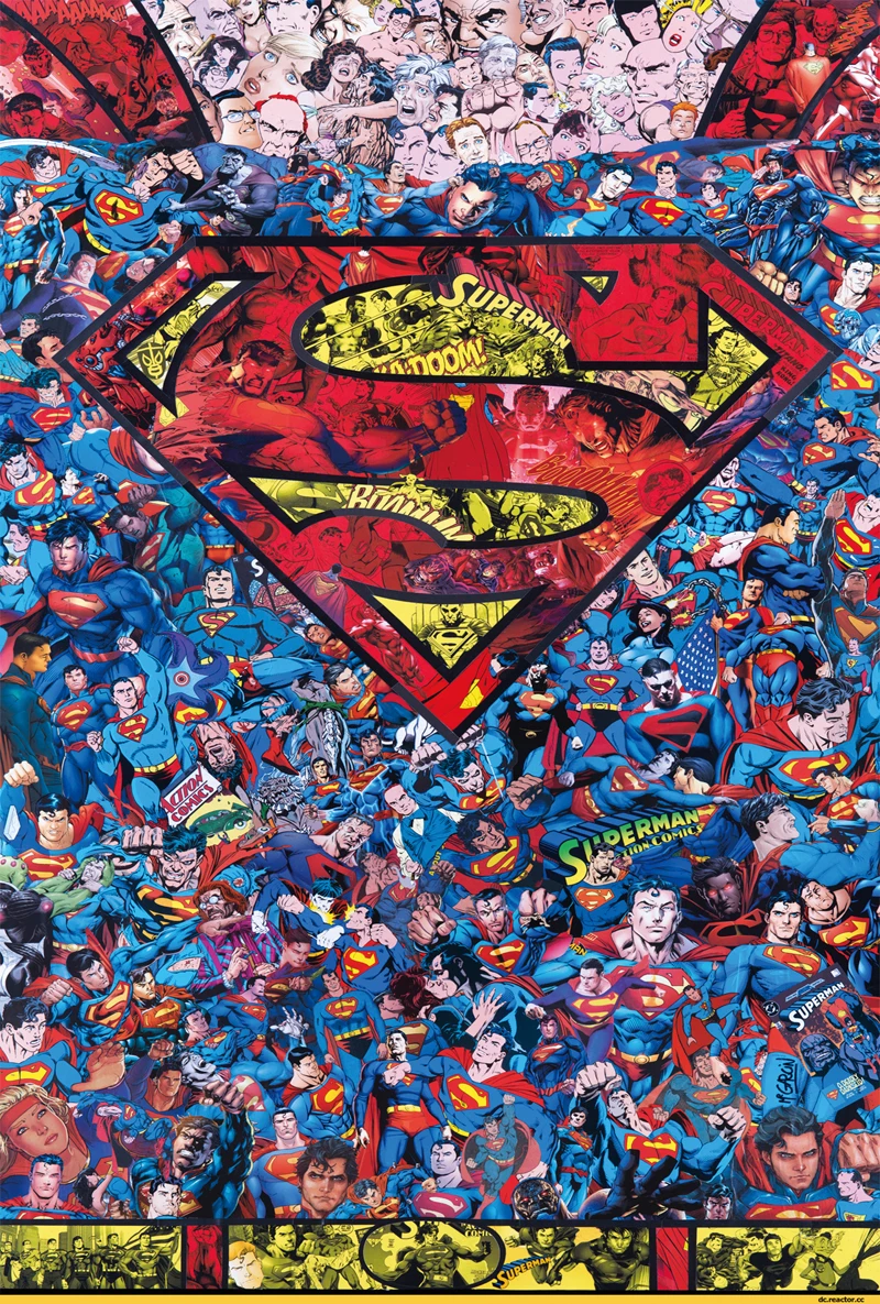 D161 Superman Hot DC Superhero Comic Collage Movie Silk Poster Art
