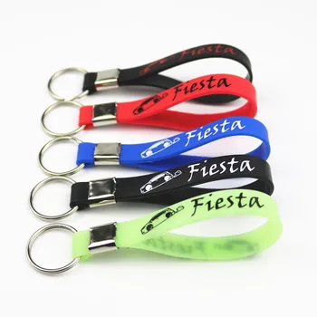 

Silicone Emblem Badge Car sticker Key Ring for Ford Fiesta ST RS MK2 MK3 MK4 2009 2010 2011 2012 2013 2014 2015 Car Styling Auto