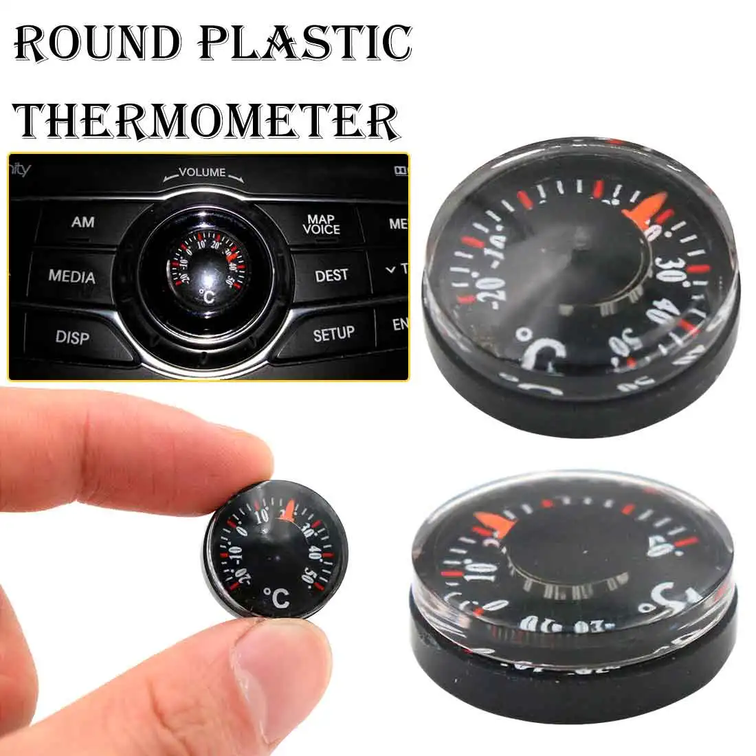 Карманный круглый Высокоточный термометр беспроводные датчики термометра 20 мм пластиковый термометр по Цельсию термометр по Фаренгейту