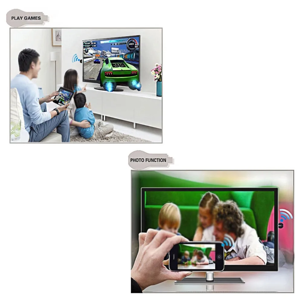 Mini Dongle de Exibição sem Fio 2.4g Wi-fi 1080p Airplay Dlna Miracast tv Pontos de acesso - Imagem 6