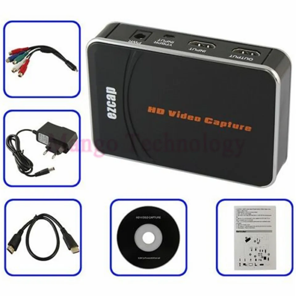 HD видео Захват EZCAP 1080P захват игры HDMI YPbPr рекордер коробка в USB диск с программным обеспечением для xbox One/360 PS3 новейший
