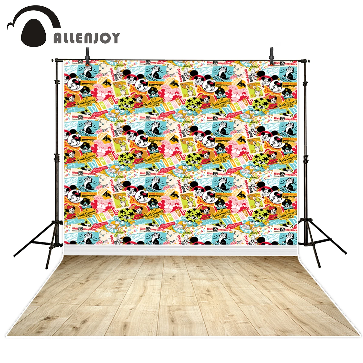 

Allenjoy background for photographic studio cartoon floor Little Mouse Baby New born Children personal customize thin