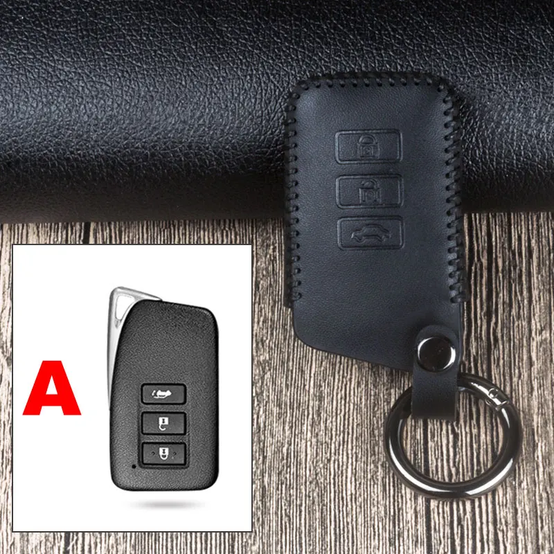 Кожаный Автомобильный Брелок с дистанционный ключ чехол в виде ракушки ключ чехол для Форд Фокус RX270 NX200 CT200H GX400 GX460 IS250 IS300C RX270 ES240 ES350 LS460 GS300 - Название цвета: A  Black