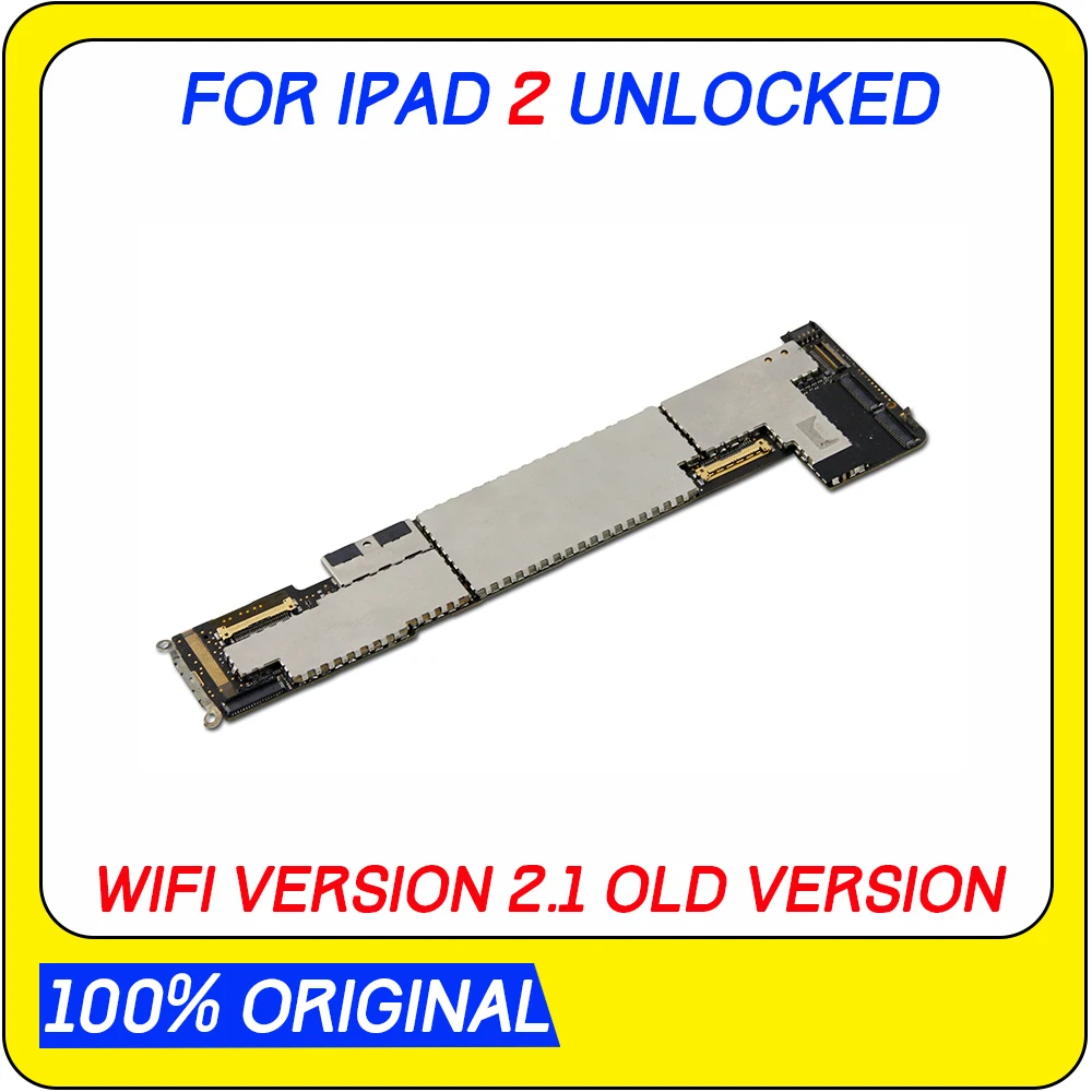 

Original unlocked for ipad 2 Motherboard with Free iCloud,Wifi Version for ipad 2 Mainboard with Full Chips,16GB / 32GB / 64GB