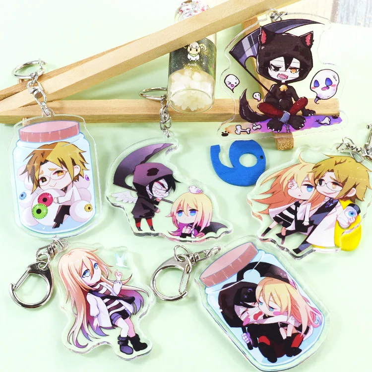 

Anime Keychain Angels of Death Rachel Zack Portachiavi keyring Bag Gift pendant LLavero Keychain
