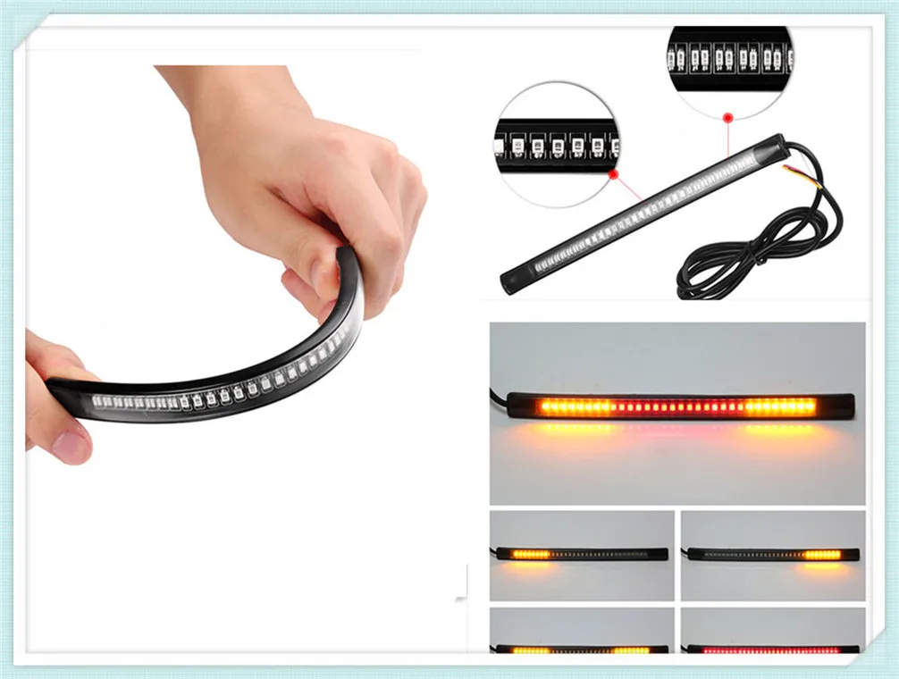 Car motocross beach electric modified brake turn light bar for SUZUKI RGV250 VS800 Intruder VZ800 Marauder Bandit 650S |
