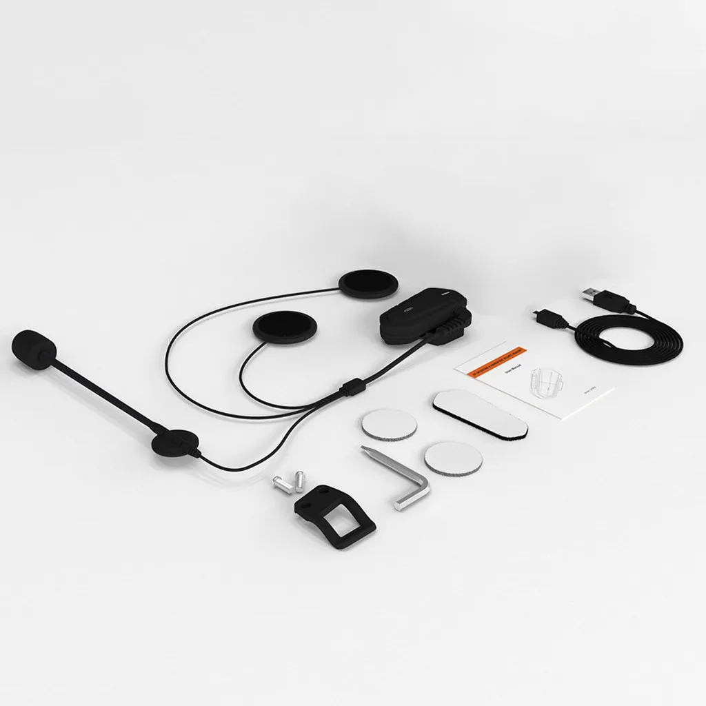 Обновленный QTBE6 мотоциклетный шлем Bluetooth гарнитура системы связи для мотоцикла наушники Динамик для 6 гонщиков MP3 E1