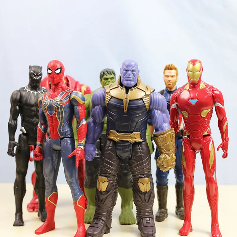 30cm Marvel Toys INFINITY WAR Thanos Iron Man Iron Spider Black Panther Hulk Hulkbuster Captain America Action Figures Model Toy