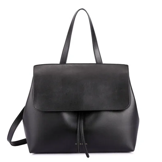 Классическая сумка на плечо от mansurstudio, женская кожаная сумка, женская сумка из натуральной кожи Gavriel, сумка-тоут для девушки - Цвет: black and red L
