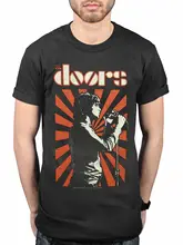 Official The Doors Roi Lezard T-Shirt Groupe Produit Derive Jim Morrison La O-Neck Fashion Casual High Quality Print T Shirt morrison t home