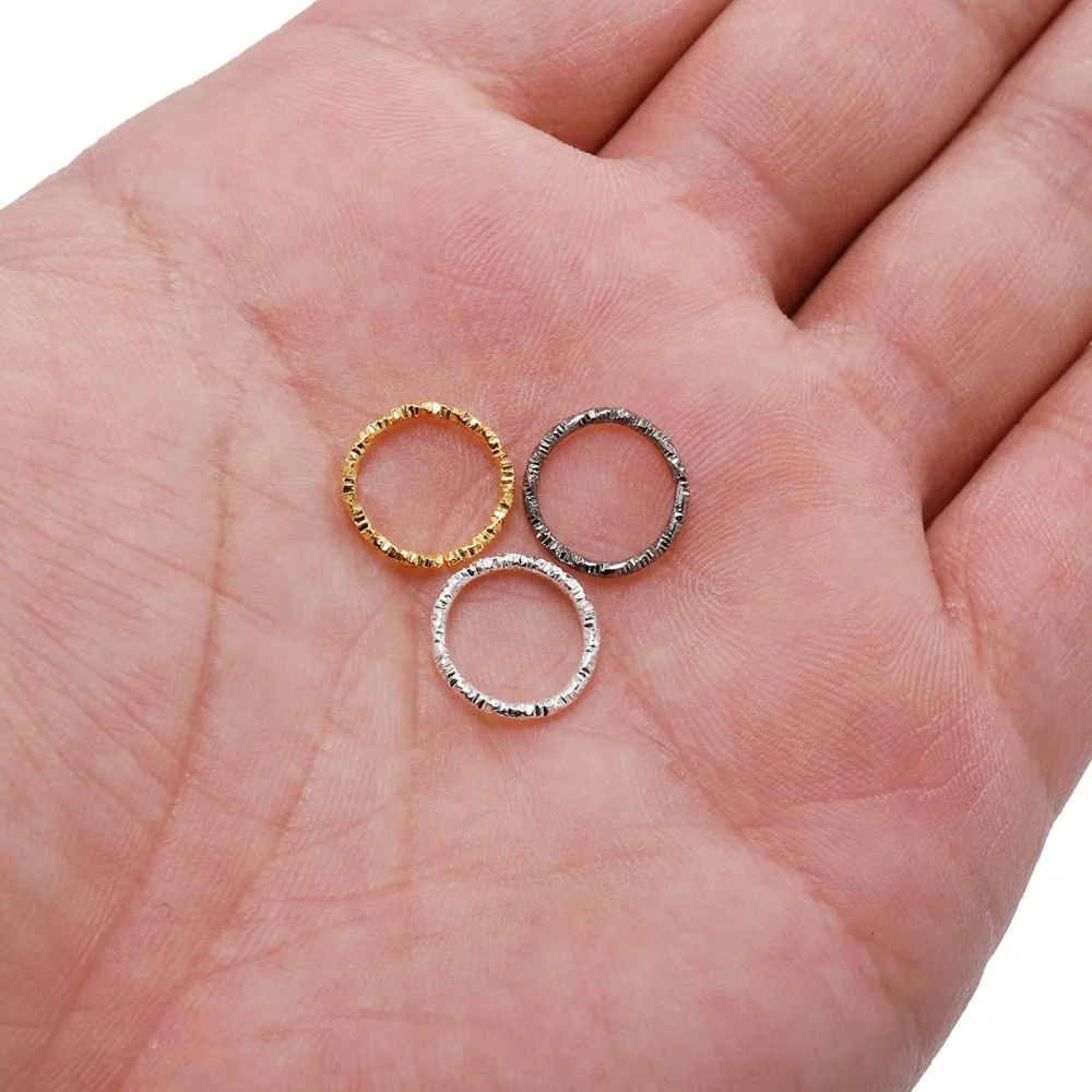 50-100pcs 8-20mm Round Jump Rings Twisted Open Split Rings jump rings Connector For Jewelry Makings Findings Supplies DIY