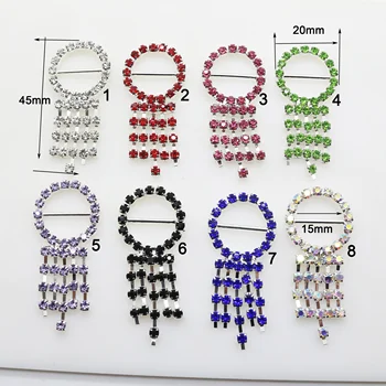 

YWXINXI Direct Sales 5pcs / batch 20*46MM Rhinestone buttons FLower clothes pecorative Hand craft sewing Accessory