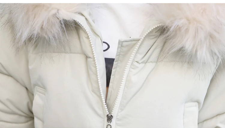 Women Winter Jacket White Coat Thick Parka Fake Fur Collar Hooded Loose Padded Jackets 2018 New Overknee Long Coat Winter CH702 (10)