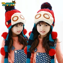 Tu ya baby autumn winter hat figure Korean man with velvet bonnet hat scarf girl wool earmuffs