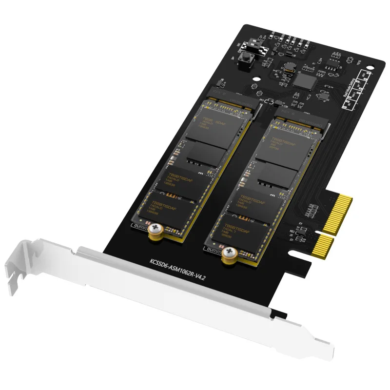 Maiwo Pci-E X4 X8 X16 Zu M.2 Ngff Dual Ssd Adapter Mit Raid High Speed Sata Array Externe Adapter B