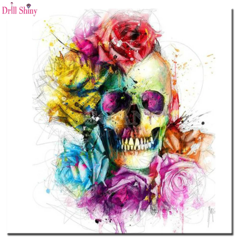 

New Arrival DIY Diamond Embroidery Flowers, butterflies, skulls 5D Diamond Painting Mosaic Craft Wall Hanging Home Decor
