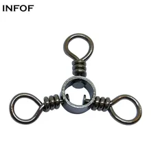 INFOF 100 шт./партия, 3 способа, поворотный крючок, рыболовная приманка на леску из нержавеющей стали, соединительный крючок для ловли карпа, рыболовные снасти