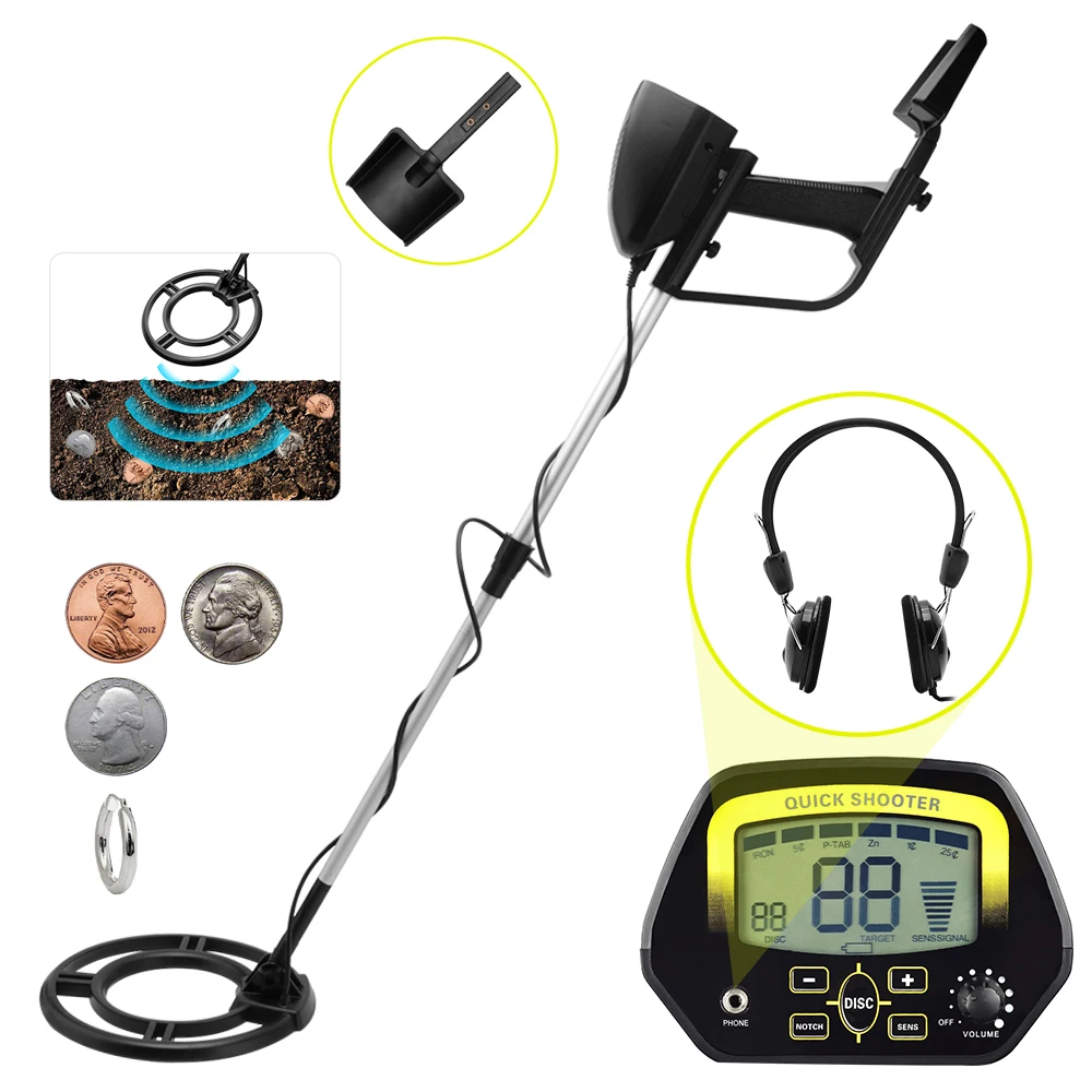 

High Sensitivity Upgrade MD4060 Metal Detector Gold Finder Digger Search Treasure Hunter Underground Detecting LCD Display
