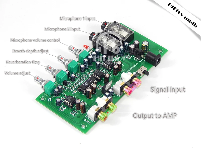 Плата усилителя аудио микрофона pt2399 IC цифровая плата реверберации Kara OK|amplifier