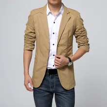 Брендовый высококачественный осенне-зимний мужской повседневный Блейзер, Мужской Хлопковый длинный Костюмный пиджак, приталенный мужской классический приталенный Блейзер для мужчин