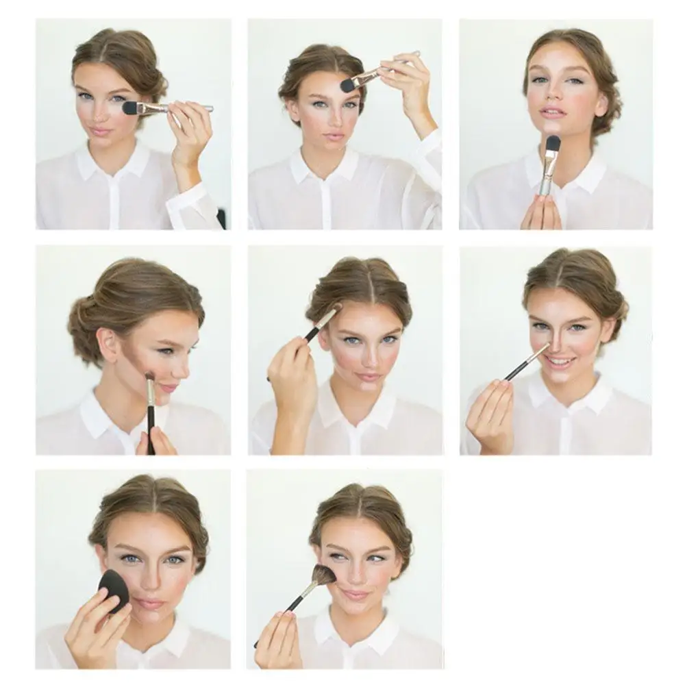 

Professional Dual Colors Foundation Embellish Contour Highlighter Powder Makeup