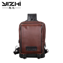 YIZHI дизайн мужской рюкзак на одно плечо для путешествий нагрудная сумка для путешествий через плечо сумка для отдыха Винтаж Европейский стиль