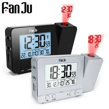 

Projection Alarm Clock Digital Date Snooze Function Backlight Rotatable Wake Up Projector Led Clock home decoration accessories