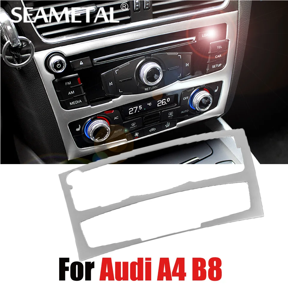 Prix pour Car Styling Acier Inoxydable Center panneau De Contrôle Commutateur Couverture De Voiture Cadre Décoration Pour Audi A4 B8 Q5 8R 2009-2015 Voiture de Coiffure Prix pour Car Styling Acier Inoxydable Center panneau De Contrôle Commutateur Couverture De Voiture Cadre Décoration Pour Audi A4 B8 Q5 8R 2009-2015 Voiture de Coiffure