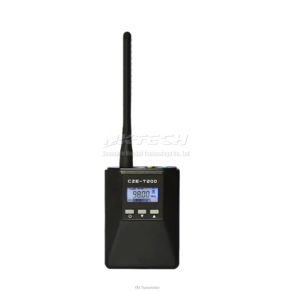 CZE-T200 CZERF PLL стерео fm-передатчик 0-0,2 Вт моно мини радио вещания станции на 1000 мАч батарея для встречи/Туризм/кампус