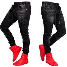 Джоггеры джинсы брюки Simwood Pantalon Mezclilla Hombre новые мужские джоггеры модные Vaquero Hombre с эластичной талией черные джинсы для мужчин