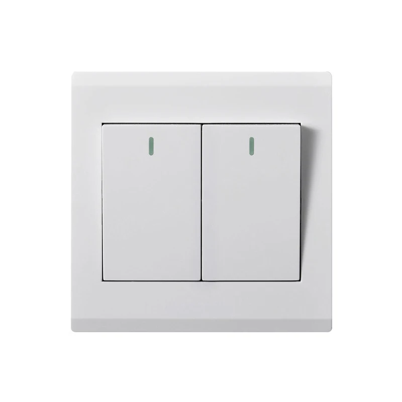 1/2/3/4 Gang 1 2 Way Light Wall Switch Electrical Push Button White PC Frame Panel Switch For Home Living Room Bedroom 86*86mm