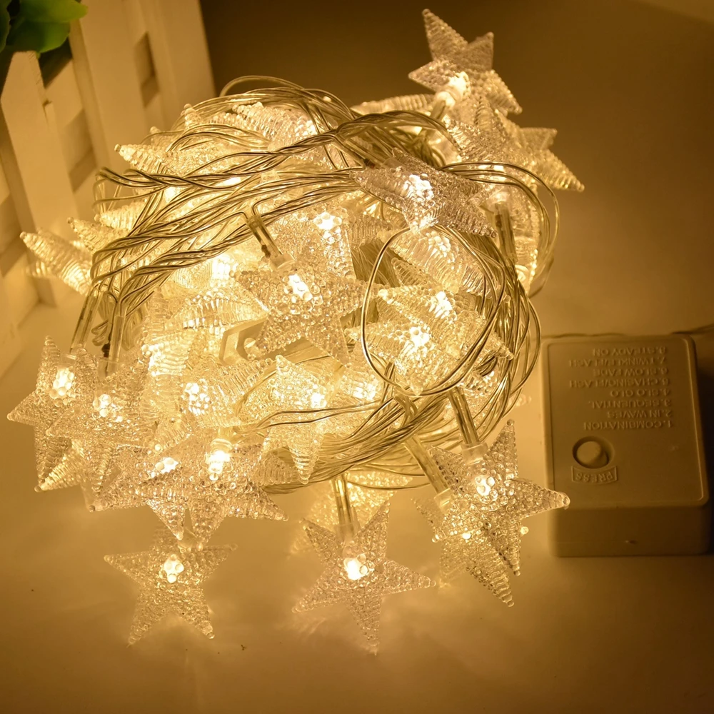 10M 20M 30M 50M Star Decorative Lamp 220V Waterproof Christmas Wedding Party Decoration LED String Fairy Lights