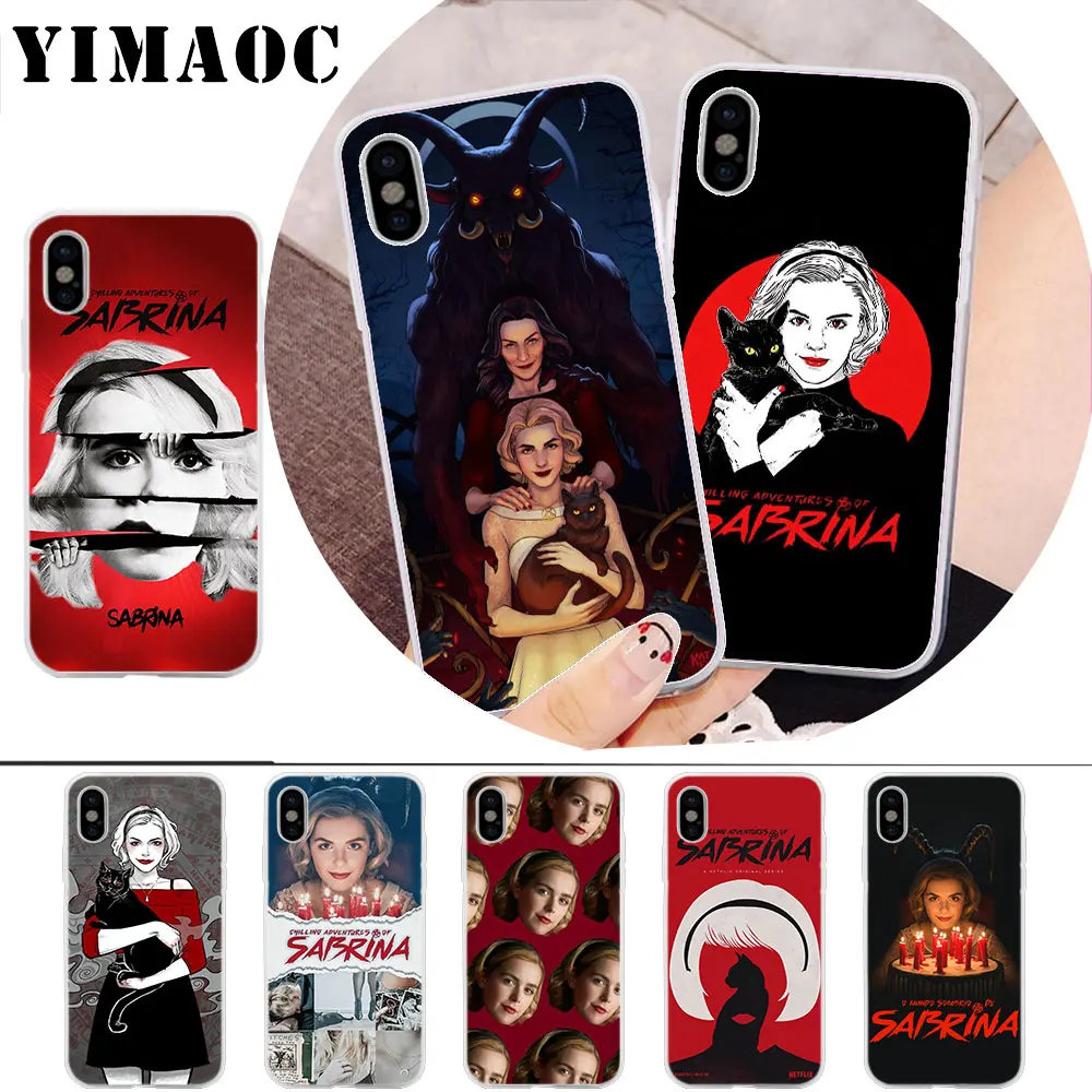 

YIMAOC Chilling Adventures of Sabrina Pattern Soft Silicone Case for iPhone X r s Xr Xs Max 8 7 6S 6 Plus 5 5s SE