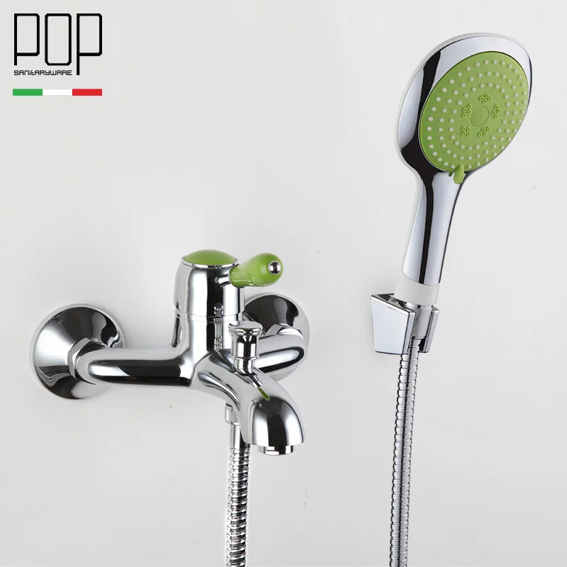 Shower Faucets Multiple Colour Brass Single Handle Double Control