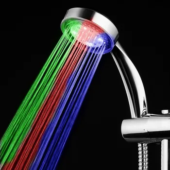 

Household LED Light Air Injection Into The Colorful Shower Head Temperature Control And Three Colors