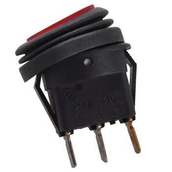 

Red LED Round 12V 3pin On/Off Rocker Switch Waterproof Auto Boat SPST Marine SPST