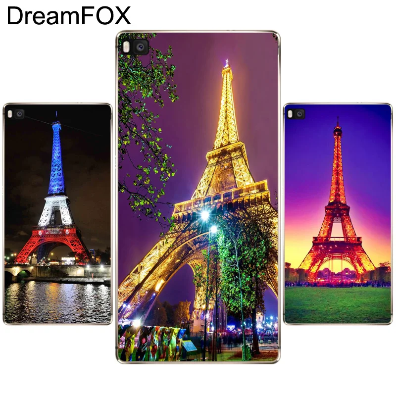 Мягкий силиконовый чехол DREAMFOX M122 с изображением Эйфелевой башни из ТПУ для Huawei P8