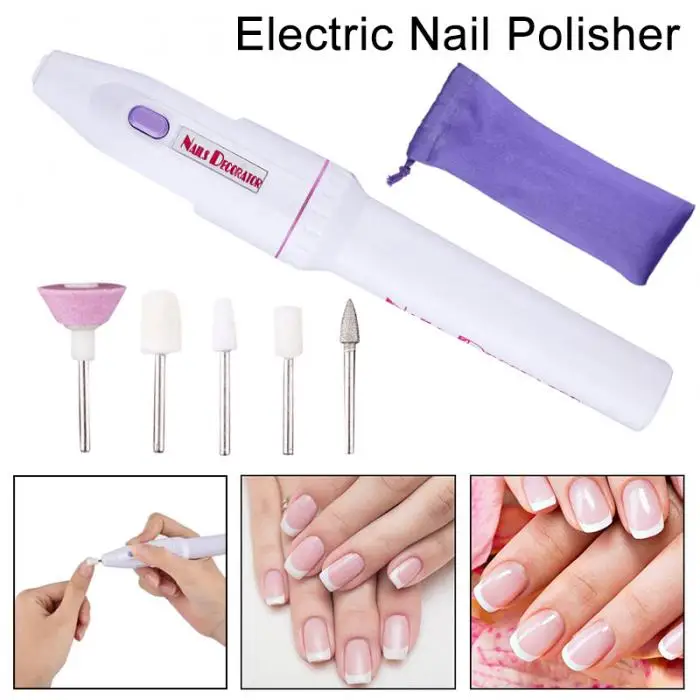 Máquina de Broca do Unha Ferramenta da Arte para Unhas Alta Qualidade Elétrica Handpiece Polonês Arquivo Brocas Bit Caneta Manicure Pedicure Kit 1 Alta qualidade elétrica máquina de broca do