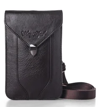 Натуральная кожа сотовый/мобильный телефон крюк сумка-мессенджер петля кожаный ремень кошелек сумка Мужская поясная сумка через плечо поясные сумки