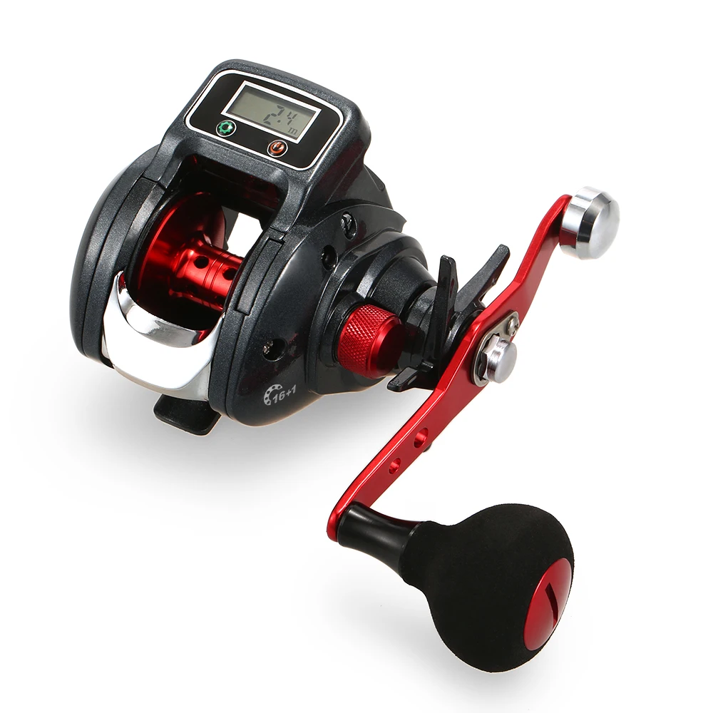 Carrete de Baitcasting con pantalla Digital sistema de frenos magnéticos 13 + 1BB 6,3: 1 carrete de pesca 5 KG carrete de arrastre máximo pesca cebo de fundición