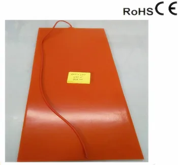 

880*300*1.5mm 230v 920w Flexible Waterproof Silicone rubber Heater 1000mm lead wire come out from middle of 300 side