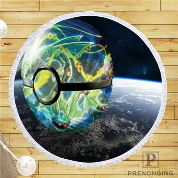 

Custom DIY Customized Microfiber Fabric pokeball_of_mozilla_ Round Beach Blanket Towel Printed on Demand 150cm #19-01-28-1-33