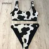 Maillot de bain brésilien Sexy, imprimé vache, vêtements deux pièces, Push Up, Bikini, pour femmes, nouvelle collection 2022 ► Photo 1/6