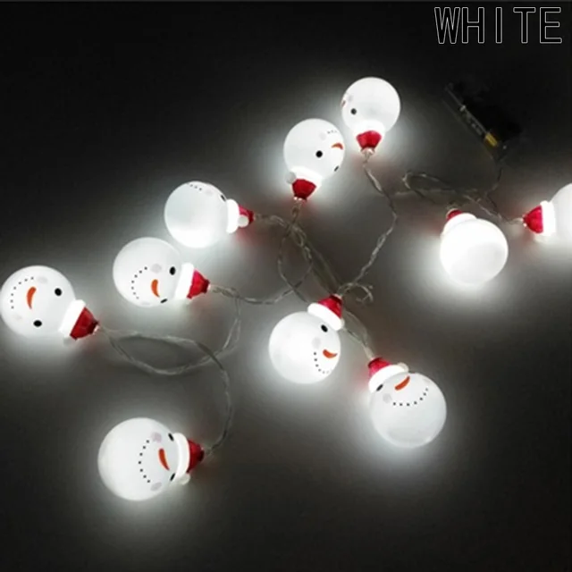Snowman String Lights Fairy Led Christmas Light Home Garden White