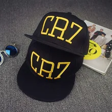 High quality Cristiano Ronaldo CR7 Black Blue Baseball Caps hip hop Sports Snapback Football hat chapeu de Men women adjustable