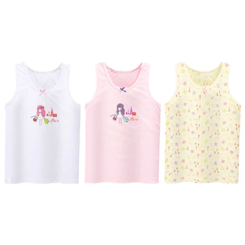 

3pcs/lot Girls Cotton Vests Summer Clothes for Girls Fashion Vest Kids Sleeveless T-Shirt Tops Children Underwear Tees Clothing