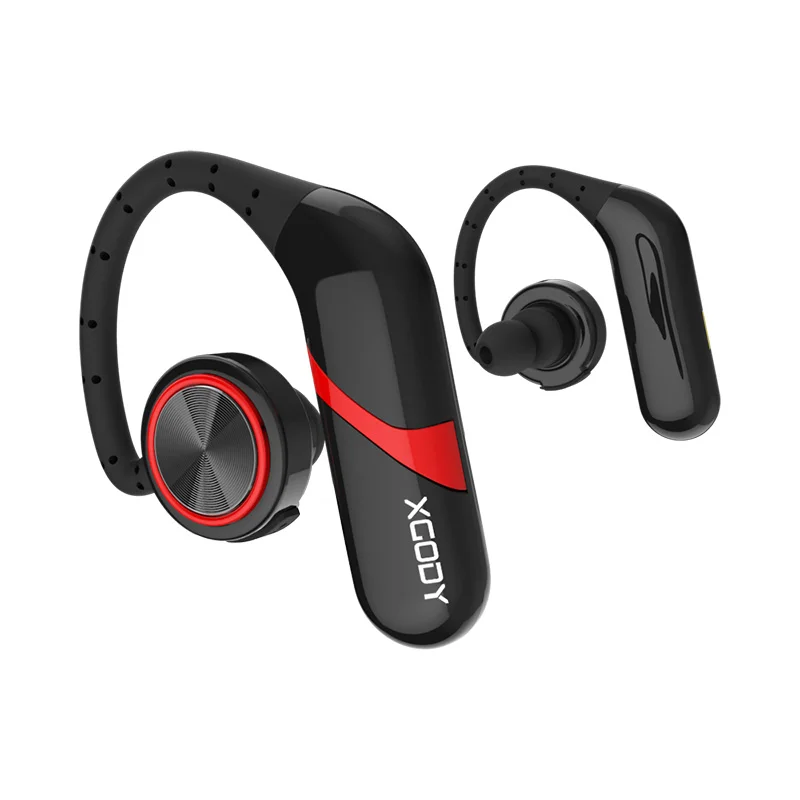 Оригинальные XGODY S800 TWS HiFi беспроводные наушники Bluetooth V5.0 стерео звук наушники с микрофоном гарнитура в ухо водонепроницаемый - Цвет: Красный