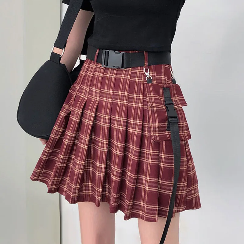 pleated cargo skirt