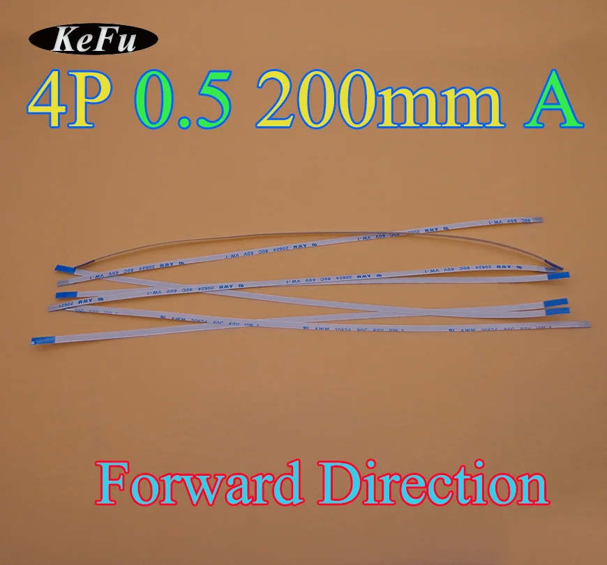 100pcs New FFC FPC 4pin flat flexible cable 0.5mm pitch 4 pin Forward