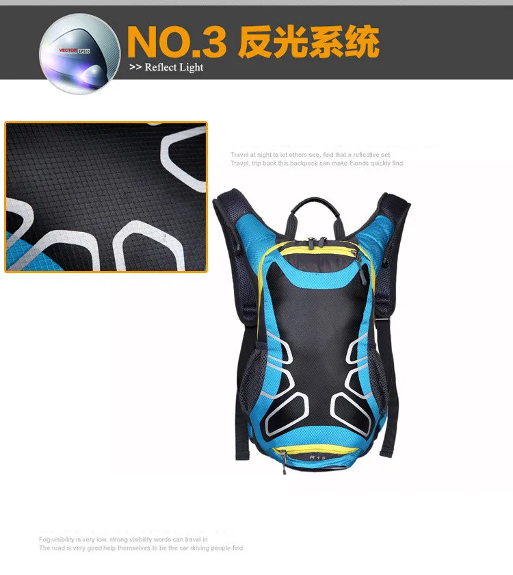 Clearance Bicycle Bike Backpack 15L Biking Hydration Backpack Sport Bags Outdoor Climbing Camping Hiking Cycling Backpack 6
